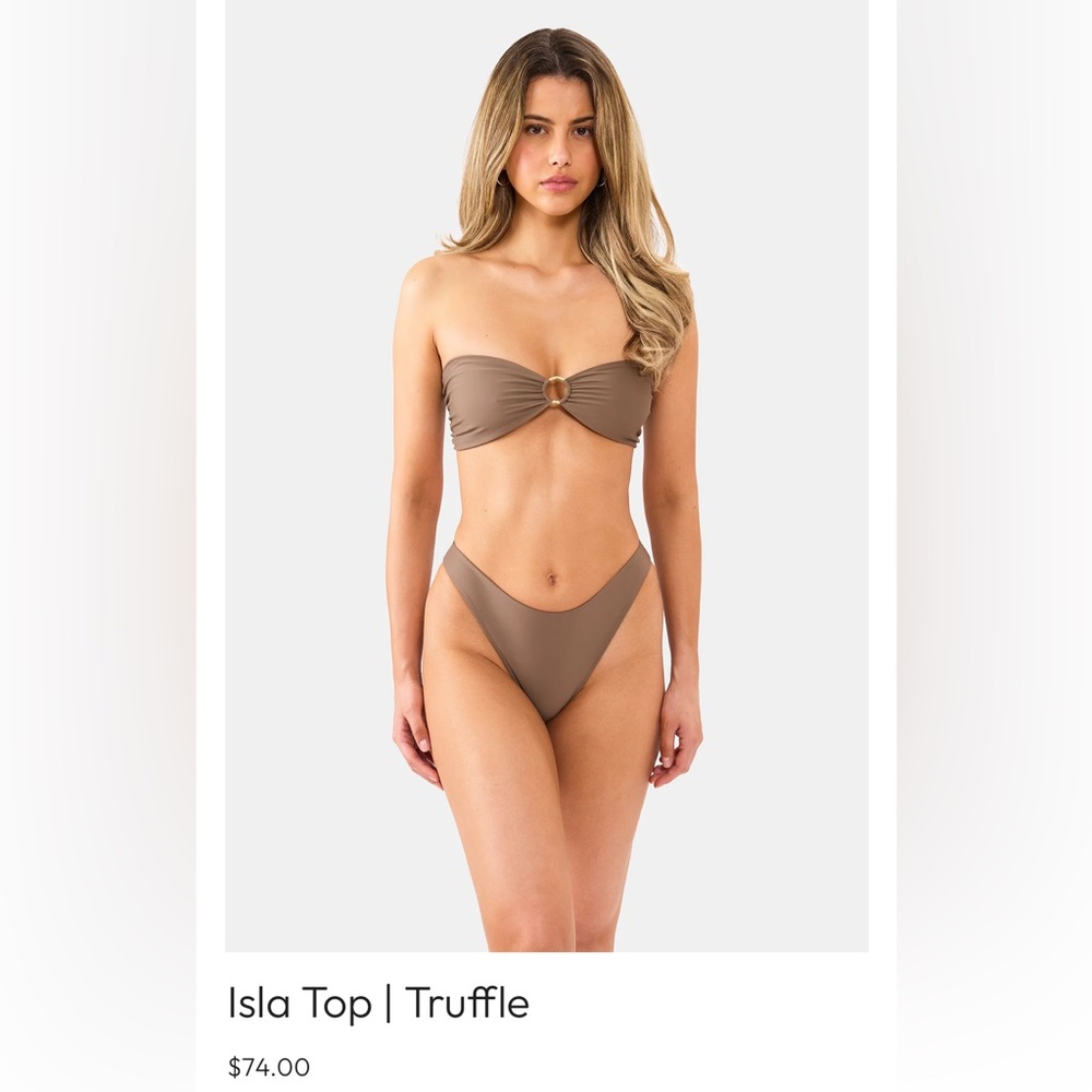 Nyud bikini top. Isla Truffle Bandeau Top Size L NWOT